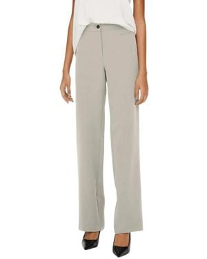 ONLY Broeken ,Wit ,Katoen Mid Straight Pant - Naturel