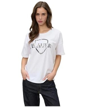 Blauer T-Shirts - Blanco
