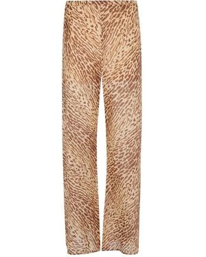 パンツ ZIMMERMANN CREAM RHIANNON TROUSERS WITH FANTASY PRINT Zimmermann Rhiannon Linen Flare Pants (Pants) IFCHIC.COM