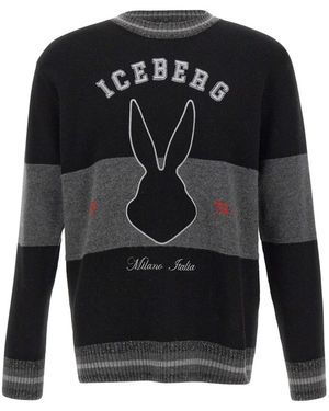 Iceberg Bugs Bunny Gebreide Trui - Zwart