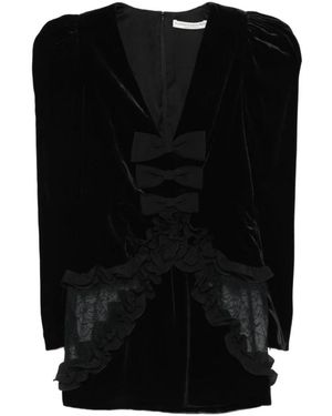 Alessandra Rich Zwarte Jurk Voor Vrouwen Aw25