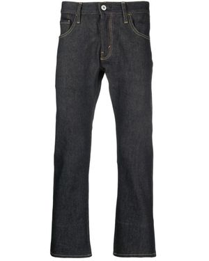 Junya Watanabe Jeans ,Blauw ,Katoen Jeans Met Grafische Print - Grijs