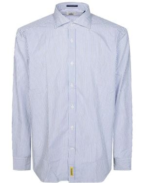 B.D. Baggies Overhemden ,Blauw ,Camicia Francese Riga Micro