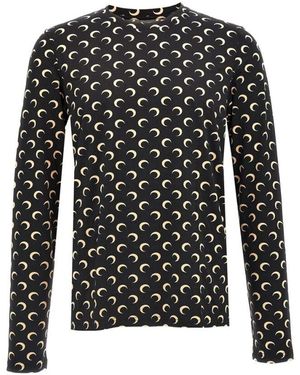 Marine Serre Crescent Moon Print Pullover - Schwarz