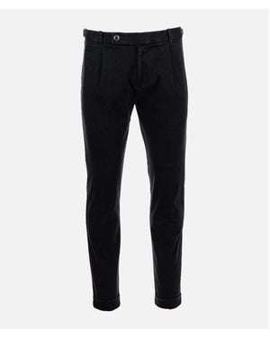 BERWICK 1707 Slim-Fit Trousers - Black
