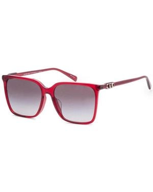 Michael Kors Canberra Gray Gradient Square Sunglasses Mk2197f 39558g 58 - Red