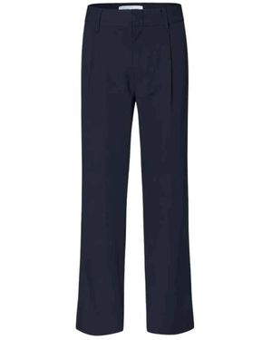 Samsøe & Samsøe Valentin Pleated Broeken - Blauw