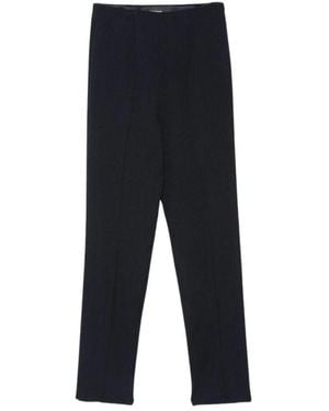 Emporio Armani Hosen Aus Rippstrick Aus Schurwolle Mit Geradem Bein - Schwarz