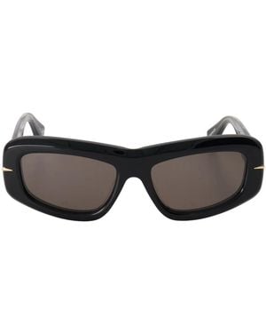 Le Specs Bold Rectangle Numero Ocho Sonnenbrille - Schwarz