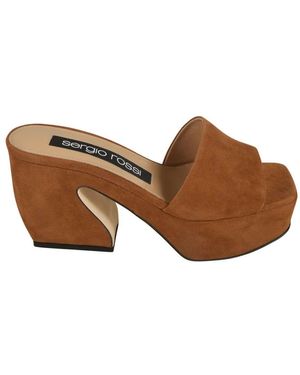 Sergio Rossi Braune Ledersandalen