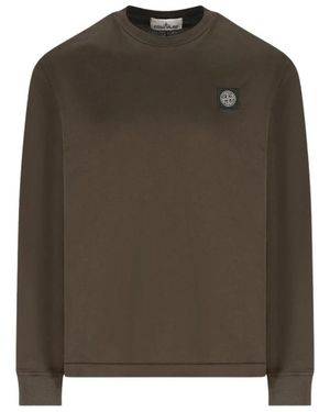 Stone Island Compass-Badge Katoenen T-Shirt - Groen
