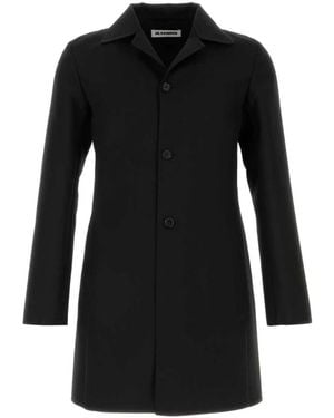 Jil Sander Single-Breasted Coats - Noir