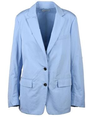 Dries Van Noten Jassen ,Blauw ,Katoen Bilbana Jas