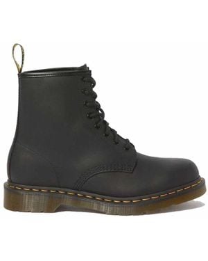 Dr. Martens 1460 Greasy Schnürstiefel - Schwarz