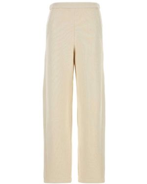 Max Mara Straight Trousers - Natural