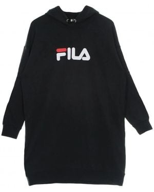 Fila Elishvestido Con Capucha Extragrande Para Mujer, Color Negro