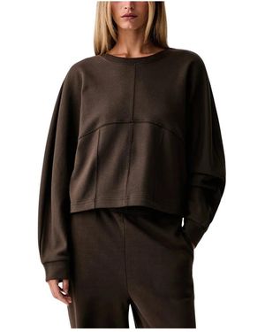 Twinset Hoodies & Sweatvesten ,Bruin ,Sweatshirts - Zwart