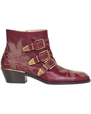 Chloé Cowboy Boots - Violet