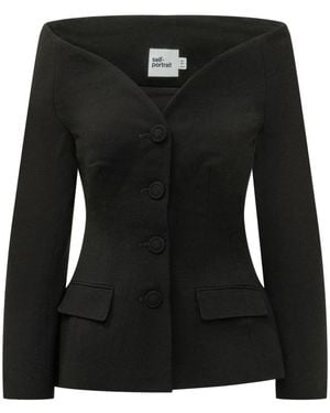Self-Portrait Blazers - Black
