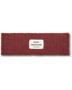 Mads Nørgaard Accessoires ,Bruin ,Wol Gebreide Hoofdband Aschley Tosca Winery - Rood