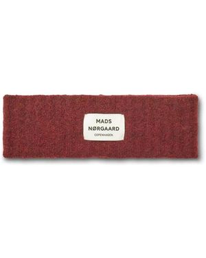 Mads Nørgaard Accessoires ,Bruin ,Wol Gebreide Hoofdband Aschley Tosca Winery - Rood