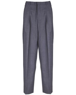 Amaranto Straight Trousers - Bleu