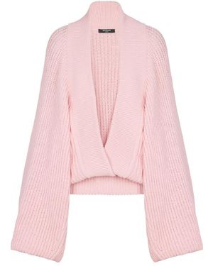 Balmain Oversized Strickpullover - Pink