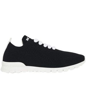Kiton Zwarte Cashmere Sneakers - Blauw