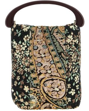 Dries Van Noten Tassen ,Veelkleurig ,Crispino Handtas - Zwart