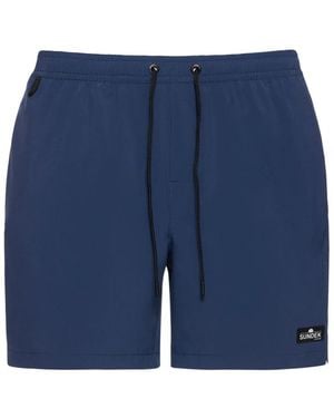 Sundek Kurze Badeshorts - Blau