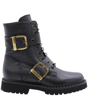 Laura Bellariva Lace-Up Boots - Black