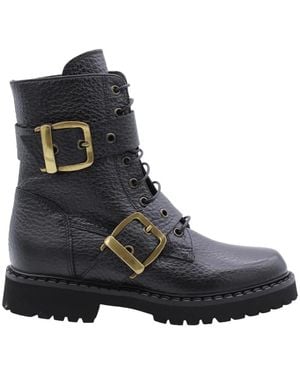 Laura Bellariva Lace-Up Boots - Black
