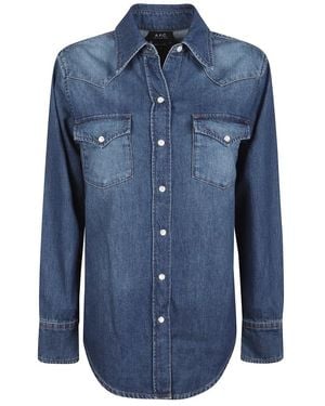 A.P.C. Shirts - Blue