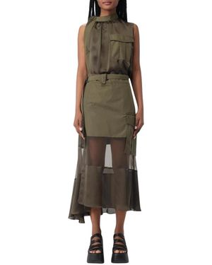 Sacai Midi Dresses - Verde