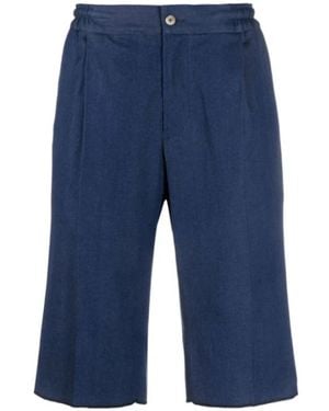 Kiton Elastische denim-shorts - Blau