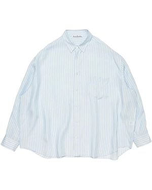 Acne Studios Gestreiftes Oversized-Hemd - Blau