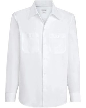 Brunello Cucinelli Casual Shirts - White