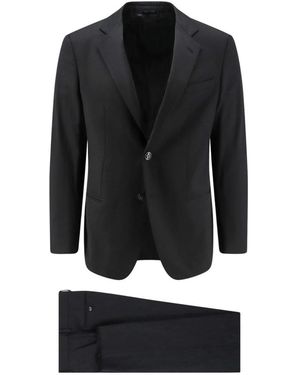 Giorgio Armani Kostuums ,Zwart ,Wol Gm 000605 Enkelrijig Kostuum