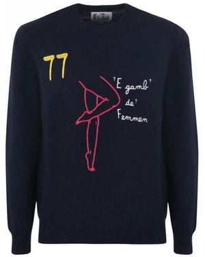 MC2 Saint Barth Round-Neck Knitwear - Blue