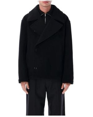 Lemaire Boxy Peacoat - Zwart