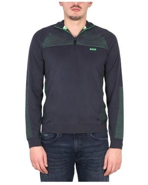 BOSS V-Neck Knitwear - Azul