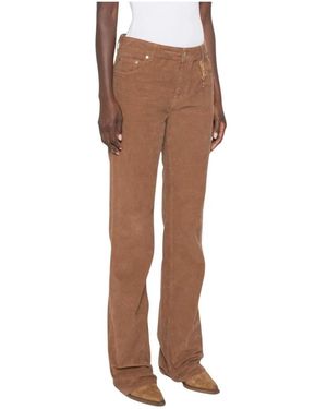 Stella McCartney Broeken ,Bruin ,Katoen Corduroy Wijde Pijpen Broek