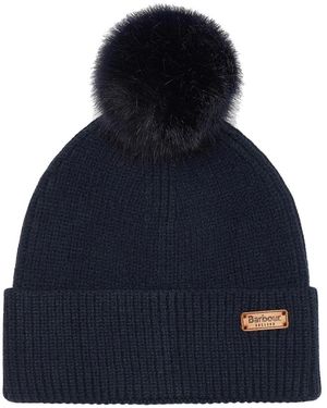 Barbour Accessoires ,Veelkleurig ,Polyester Dover Muts & Hailes Sjaal Cadeauset - Blauw