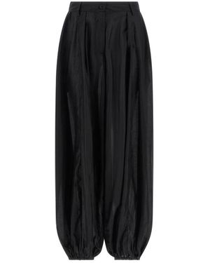 Thelatest Broeken ,Zwart ,Polyester Dilan Pants