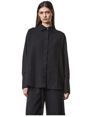 Thom Krom Schwarze Oversized-Bluse Mit Premium-Materialien