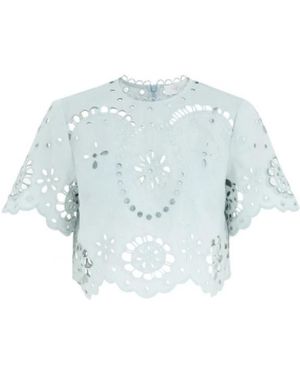 Zimmermann Awaken Top Mit Stickerei - Blau