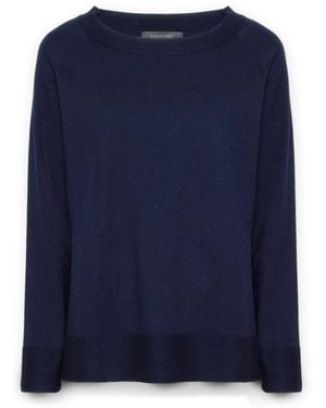 Elena Miro Pullover Mit U-Boot-Ausschnitt - Blau
