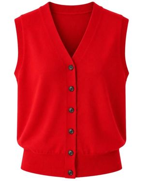 MEIMEIJ V-Neck Knitwear - Red