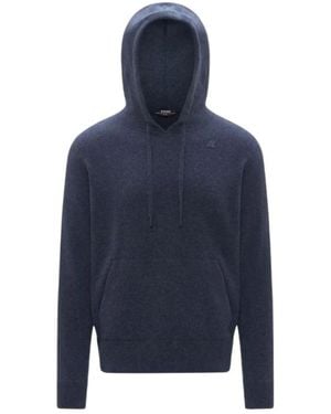 K-Way Hoodies & Sweatvesten ,Blauw ,Katoen Hoodie