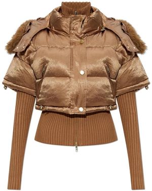 KNWLS Jassen ,Bruin ,Leer Short Padded Jacket Mabel
